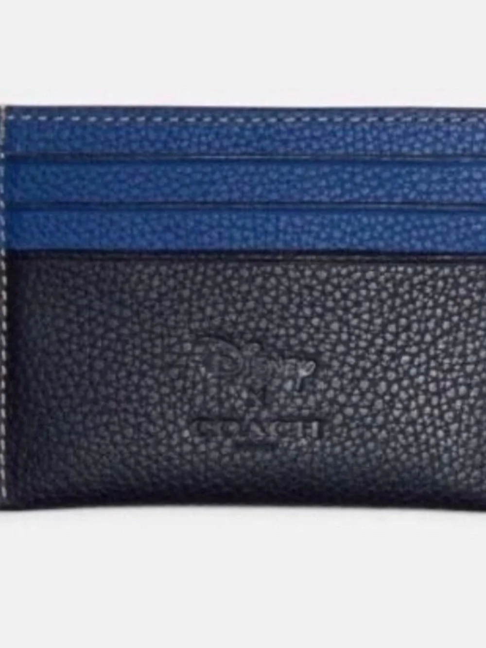 New Coach Blue & Black Card Holder with Logo